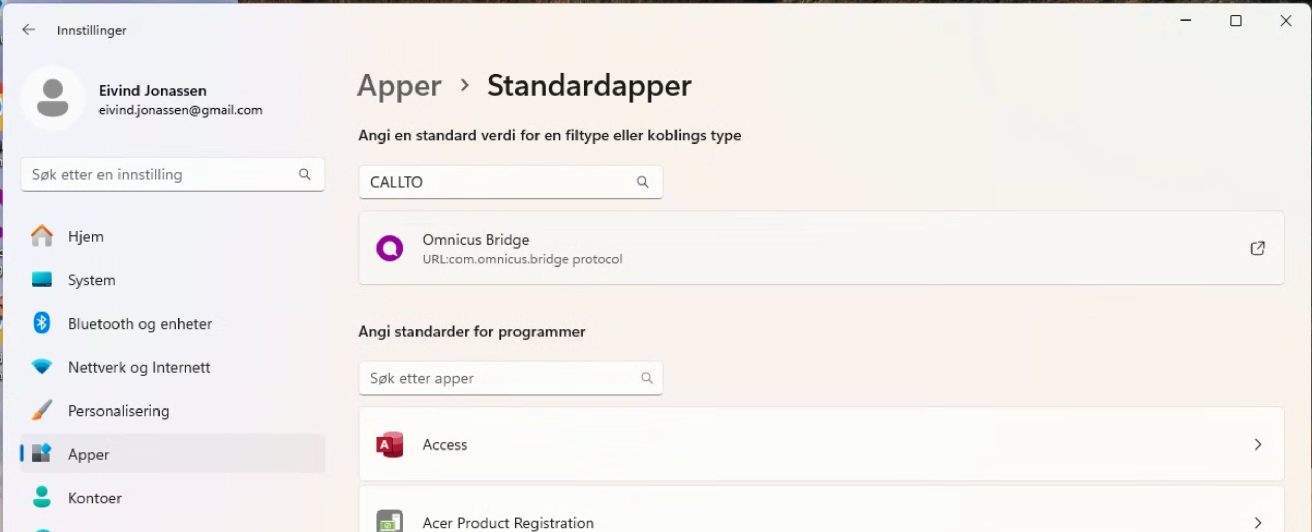 Velg Omnicus Bridge for CALLTO