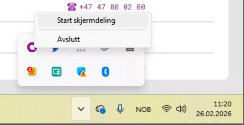 Steg i Omnicus Connect når du er innlogget
